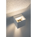 LED Au�enwandleuchte CYBO, IP65, eckig, 8x8cm, 2x 3W 2700K, Winkel verstellbar von 40-120�, wei�
