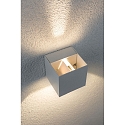 LED Au�enwandleuchte CYBO, IP65, eckig, 8x8cm, 2x 3W 2700K, Winkel verstellbar von 40-120�, wei�