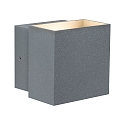 Paulmann Wall luminaire LED Cybo square, 2x3W, 10x10cm, gray