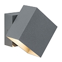LED Au�enwandleuchte CYBO, IP65, eckig, 10x10cm, 2x 3,5W 2700K 85�, drehbar, wei�