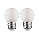 Paulmann 2er-Set LED Filament Tropfenform P45, 230V, E27, 5W 2700K 470lm, matt