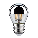 Paulmann LED Filament Kopfspiegel-Tropfen SILBER, 230V, E27, 4.8W 2700K 360lm, dimmbar, klar