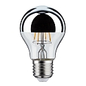 Paulmann LED Filament Kopfspiegel-Birne A60 NonDim, 230V, E27, 4.8W 2700K 580lm, Silber