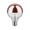 Paulmann LED Deco Globe G95 Top mirrored Lamp COPPER, 230V, E27, 6.5W 2700K 600lm