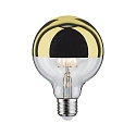 LED Deco Globe G95 Top mirrored Lamp GOLD, 230V, E27, 6.5W 2700K 600lm, dimmable
