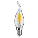 Paulmann LED Filament Candle lamp wind gust, 230V, E14, 4.8W 2700K 470lm, dimmable, clear