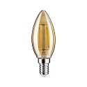 Paulmann LED Filament Candle Lamp, 230V, E14, 4.7W 2500K 430lm, gold glass clear, not dimmable