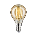 LED Filament Tropfen P45, 230V, E14, 4.7W 2500K 430lm, dimmbar, Goldglas klar