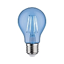 LED Deco Filament Pear Lamp BLUE NonDim, 230V, E27, 2.2W 1000K 40lm, glass clear