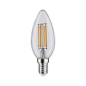 Paulmann LED Filament Kerze B35, 230V, E14, 5W 2700K 432lm, 3-stufig dimmbar, Glas klar