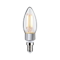 Paulmann LED Filament Kerze B35, 230V, E14, 5W 1800-3000K 470lm, dim-to-warm, klar/grau