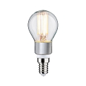 Paulmann LED Filament Tropfen P45, 230V, E14, 5W 1800-3000K 470lm, dim-to-warm, klar/grau