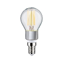 Paulmann LED Filament Tropfen P45, 230V, E14, 5W 1800-3000K 470lm, dim-to-warm, klar/grau