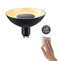 Paulmann LED Reflektorlampe Edition Special, � 10cm, innenverspiegelt, 230V, GU10, 4.9W 1900K 170lm, 3step dimmbar, Schwarz / Gold