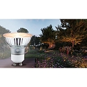 Paulmann LED Reflektorlampe PAR16, 230V, GU10, 4.3W 2200K 320lm 620cd 38�, Goldlicht insektenfreundlich, schaltbar, Glas, silber / klar