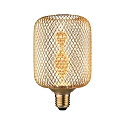LED filament lamp METALLIC GLOW CYLINDER HELIX switchable E27 3,5W 130lm 1800K CRI >80 