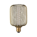 Paulmann LED Deko-Filament METALLIC GLOW ZYLINDER SPIRAL, � 10cm, E27, 4.2W 1800K 200lm, Metallkorb, schaltbar, Messing