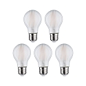 Paulmann LED lamp pear set of 5 E27 7W 806lm 2700K CRI 80-89