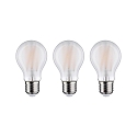 Paulmann LED lamp pear set of 3 E27 9W 1055lm 2700K CRI 80-89