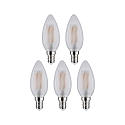 Paulmann filament lamp candle set of 5 E14 5W 470lm 2700K CRI 80-89