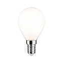 LED Filamentlampe Tropfen, E14, 4,5W, 2700K, 470lm, dimmbar, opal