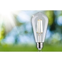 Paulmann LED Edison-Filament ECO-LINE ST64, E27, 4W 3000K 840lm, schaltbar, klar