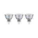LED Glasreflektorlampe GU4, 36�, 3er Pack, 4,2W, 12V, 2700K, 345lm