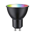 LED Smart Home Reflektorlampe ZigBee RGBW, 38�, GU10, 230V, 4,8W, 2200-6500K, 350lm, dimmbar, schwarz matt