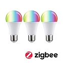 Paulmann LED Smart Home Leuchtmittel ZigBee RGBW AGL, 3er Pack, E27, 230V, 11W, 2200-6500K, 1055lm, dimmbar, matt