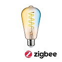 Paulmann LED Smart Home Filamentlampe ZigBee ST64, Tunable White, 230V, E27, 7,5W, 2200-5500K, 600lm, dimmbar, gold
