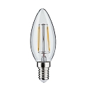 Paulmann PLUG & SHINE LED Filament Kerzenform C35, 24V DC, E14, 2W 3000K 160lm, Klarglas, dimmbar