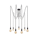 Paulmann Pendelleuchte NEORDIC KETIL, 7-flammig, 7x E27 max. 20W, individuell, schwarz