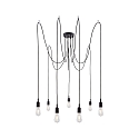 Paulmann Pendelleuchte NEORDIC KETIL, 7-flammig, 7x E27 max. 20W, individuell, schwarz