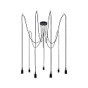 Paulmann Pendelleuchte NEORDIC KETIL, 7-flammig, 7x E27 max. 20W, individuell, schwarz