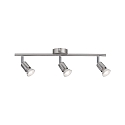 Paulmann Spotleiste CAROLINA, IP44, 3-flammig, 3x GU10 max. 10W (exkl.), Metall, Nickel matt