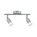 Paulmann ceiling luminaire CAROLINA 2 flames GU10 IP44, chrome 
