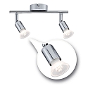 Paulmann ceiling luminaire CAROLINA 2 flames GU10 IP44, chrome 