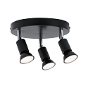 Paulmann spot CAROLINA 3 flames GU10 IP44, anthracite, chrome dimmable
