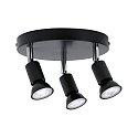 Paulmann spot CAROLINA 3 flames GU10 IP44, anthracite, chrome dimmable
