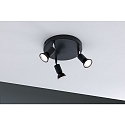 Paulmann spot CAROLINA 3 flames GU10 IP44, anthracite, chrome dimmable