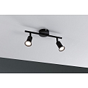 Paulmann spot CAROLINA 2 flames GU10, black matt dimmable