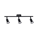 Paulmann spot CAROLINA 3 flames GU10, black matt dimmable
