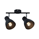 Paulmann Spotleiste DAVY, IP44, 2-flammig, 2x E27 max. 20W (exkl.), Metall, Schwarz