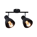 Paulmann Spotleiste DAVY, IP44, 2-flammig, 2x E27 max. 20W (exkl.), Metall, Schwarz