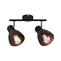 Paulmann Spotleiste DAVY, IP44, 2-flammig, 2x E27 max. 20W (exkl.), Metall, Schwarz