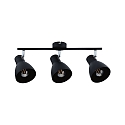 Paulmann Spotleiste DAVY, IP44, 3-flammig, 3x E27 max. 20W (exkl.), Metall, Schwarz