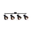 Paulmann spot DAVY 4 flames E27, chrome, black matt dimmable