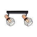 Paulmann spot LANKA 2 flames E14, black dimmable