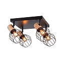 Paulmann spot LANKA 4 flames E14, black dimmable