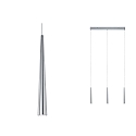 Paulmann LED Pendant luminaire Gutta brushed aluminum